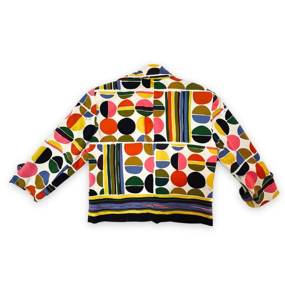🍀Patrick Christopher Women's Multicolor Artistic Brush Strokes Blazer Size L - Picture 2 of 8